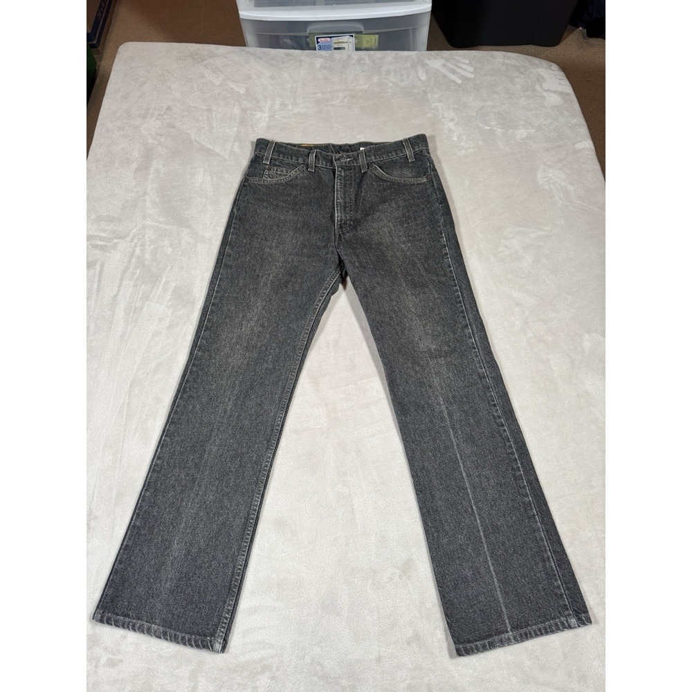 Vintage Levis 517 Orange Tab Jeans Size 34x32 (Fit 32x30) Black MADE IN USA
